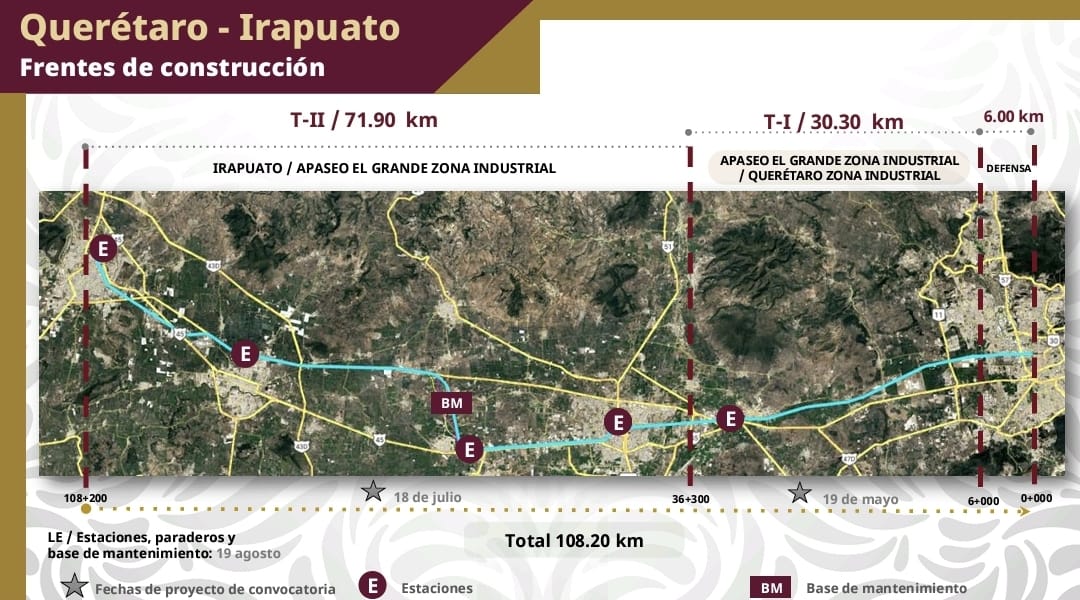 En este momento estás viendo Tren Querétaro-Irapuato comenzará construcción en septiembre