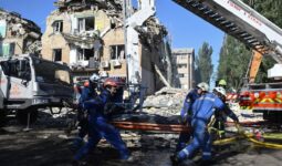 Ataque ruso con misiles daña la sede de la Unión Europea en Kiev, Ucrania
