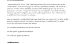 Reportan ataque contra un barco humanitario que se dirigía a Gaza