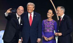 Claudia Sheinbaum en el sorteo de la Copa FIFA 2026