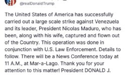 Trump confirmó la captura de Nicolás Maduro