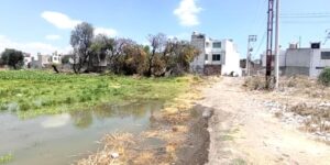 Denuncian afectaciones a la salud por malos olores en canal de aguas negras en la colonia La Joya