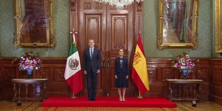 Reunión oficial de Felipe VI de España y Claudia Sheinbaum