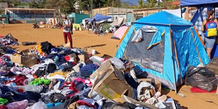 Los venezolanos están viviendo en campamentos